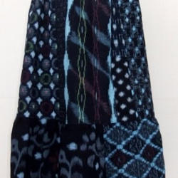 着物リメイク　絣で作ったスカート　１０４５ 2枚目の画像