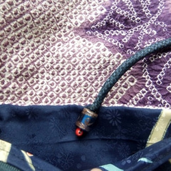 着物リメイク　花柄の着物で作った和風財布　１３８１ 5枚目の画像