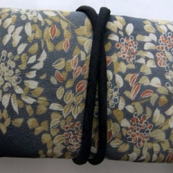 着物リメイク　花柄の着物で作った和風財布　１４６１ 3枚目の画像