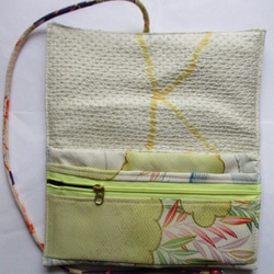着物リメイク　萩の花の振袖で作った和風財布　１８９５ 3枚目の画像