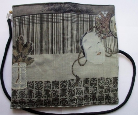 着物リメイク　モスの長襦袢で作った和風財布　１９９１ 7枚目の画像