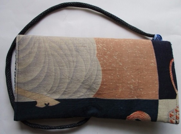 着物リメイク　綿の羽織裏地で作った和風財布　２００５ 5枚目の画像