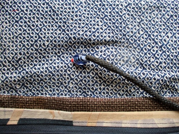 着物リメイク　綿の羽織裏地で作った和風財布　２００５ 8枚目の画像
