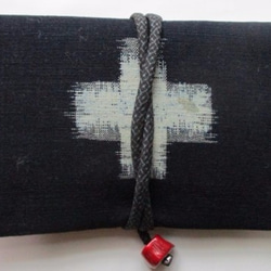 着物リメイク　久留米の絵絣で作った和風財布　２０４４ 2枚目の画像