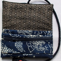 着物リメイク　琉球の型染めで作った和風財布　２０５６ 5枚目の画像
