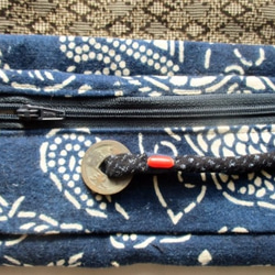 着物リメイク　琉球の型染めで作った和風財布　２０５６ 6枚目の画像