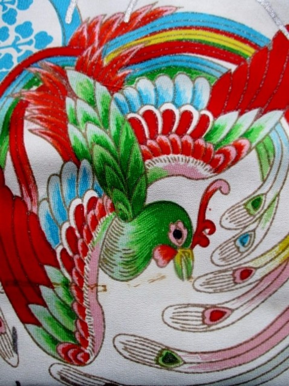 着物リメイク　女の子の四つ身で作った和風財布　２０５８ 9枚目の画像