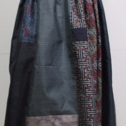 着物リメイク　大島紬等で作ったスカート　２０９３ 6枚目の画像