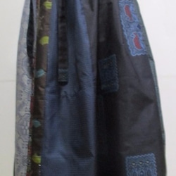 着物リメイク　大島紬等で作ったスカート　２０９３ 8枚目の画像