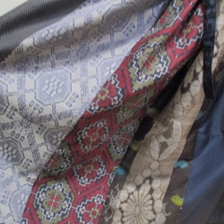着物リメイク　大島紬等で作ったスカート　２０９３ 9枚目の画像