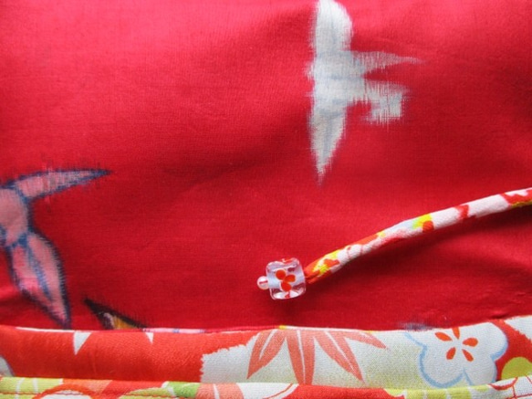着物リメイク　花柄の羽織の裏地で作った和風財布　２１００ 5枚目の画像