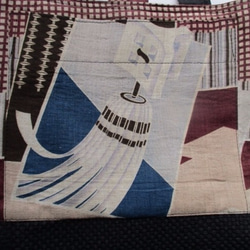 着物リメイク　羽織の裏地で作った手提げ袋　２２１０ 5枚目の画像