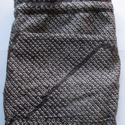 着物リメイク　藍大島と酒袋で作った巾着袋 　２２７９ 8枚目の画像