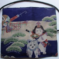 着物リメイク　柿渋染のお宮参り着で作った和風財布　２２９３ 8枚目の画像