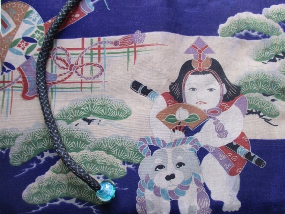 着物リメイク　柿渋染のお宮参り着で作った和風財布　２２９３ 9枚目の画像