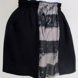 着物リメイク　羽織の裏地で作ったキュロットスカート　２３１０ 5枚目の画像