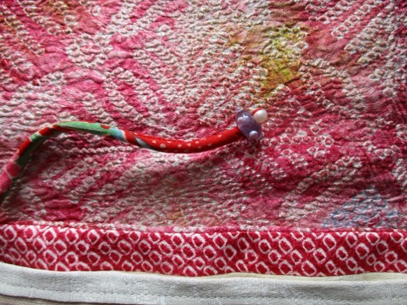 送料無料　着物リメイク花柄の訪問着で作った和風財布　２３５９ 7枚目の画像