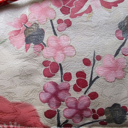 送料無料　着物リメイク花柄の訪問着で作った和風財布　２３５９ 10枚目の画像