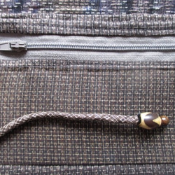 送料無料　着物リメイク　大島紬で作った和風財布　２３８７ 6枚目の画像