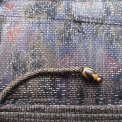送料無料　着物リメイク　大島紬で作った和風財布　２３８７ 9枚目の画像