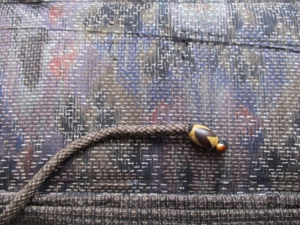 送料無料　着物リメイク　大島紬で作った和風財布　２３８７ 9枚目の画像