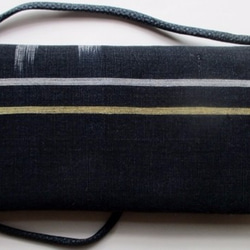 送料無料　久留米の絵絣で作った和風財布　２３９９　着物リメイク 4枚目の画像