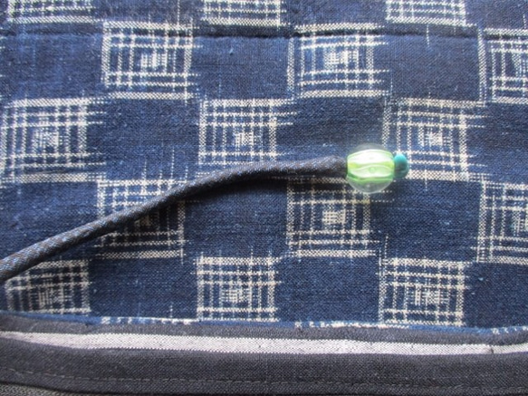 送料無料　久留米の絵絣で作った和風財布　２３９９　着物リメイク 7枚目の画像