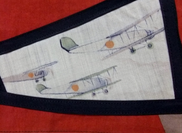 柿渋染めの大漁旗で作った手提げ袋　６６４ 2枚目の画像