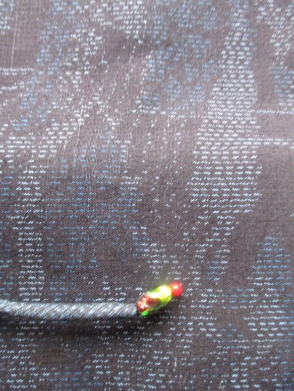 送料無料　結城紬で作った和風財布・ポーチ　２４６２ 10枚目の画像
