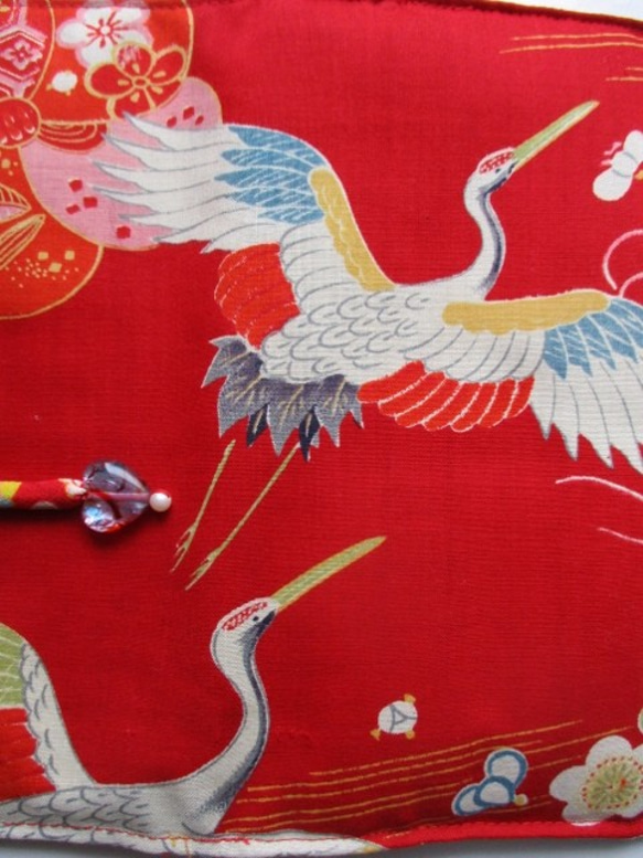 送料無料　着物リメイク　女の子の着物で作った和風財布　２４７１ 10枚目の画像