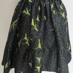 送料無料　着物リメイク　着物で作ったミニスカート　２４７４ 5枚目の画像