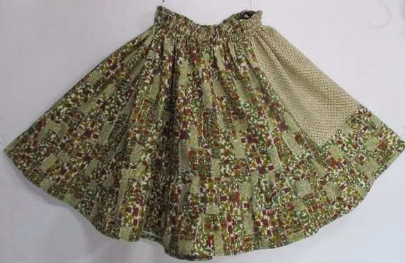 送料無料　花柄の着物で作ったミニスカート ２５９３ 9枚目の画像
