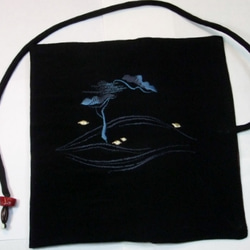 和風　黒の着物で作った和風お財布　７４２ 3枚目の画像