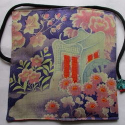 送料無料　花柄の着物で作った和風財布・ポーチ　２６８３ 9枚目の画像