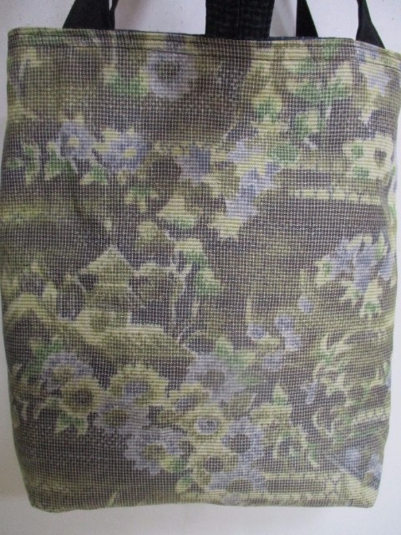 送料無料　大島紬を組み合わせて作った手提げ袋　２７１８ 10枚目の画像