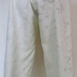 送料無料　花柄の着物で作ったサブリナパンツ　２７６９ 4枚目の画像