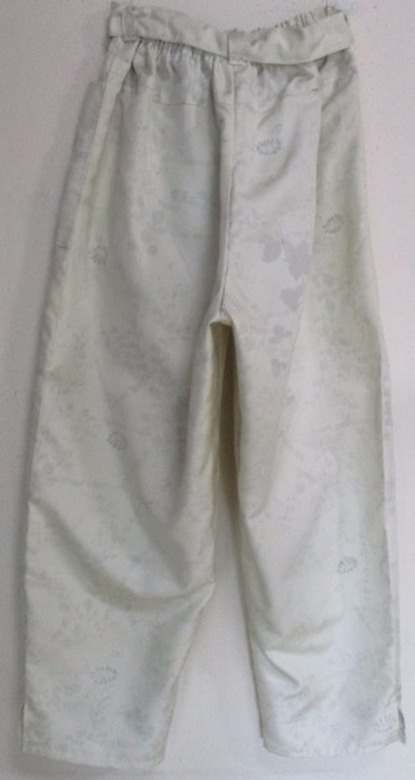 送料無料　花柄の着物で作ったサブリナパンツ　２７６９ 6枚目の画像