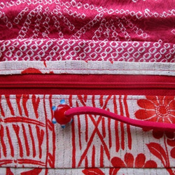 送料無料　花柄の絽の着物で作った和風財布・ポーチ　２７７４ 6枚目の画像