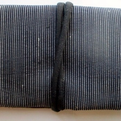 送料無料　めくら縞の着物で作った和風財布・ポーチ　２８６１ 2枚目の画像