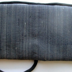 送料無料　めくら縞の着物で作った和風財布・ポーチ　２８６１ 4枚目の画像