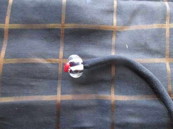 送料無料　めくら縞の着物で作った和風財布・ポーチ　２８６１ 7枚目の画像