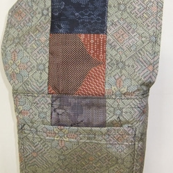 着物　大島紬のミニショルダーバック　８８６ 4枚目の画像