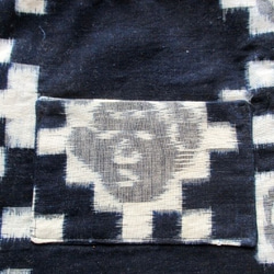 送料無料　久留米の絵絣で作った巾着袋　３４１７ 6枚目の画像