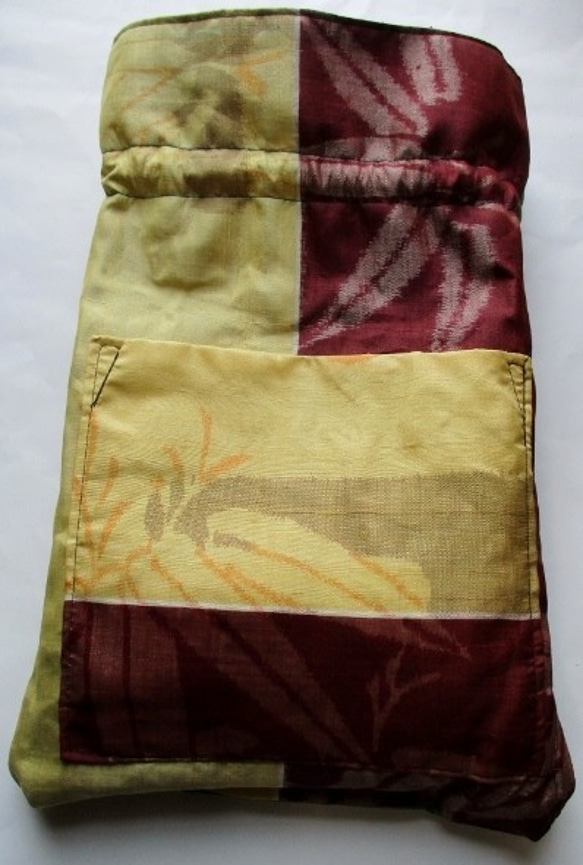 送料無料　久留米の絵絣で作った巾着袋　３４１７ 7枚目の画像