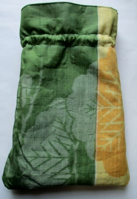 送料無料　久留米の絵絣で作った巾着袋　３４１７ 8枚目の画像