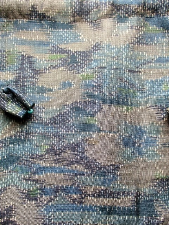 送料無料　大島紬を組み合わせて作った巾着袋　３７２２ 8枚目の画像