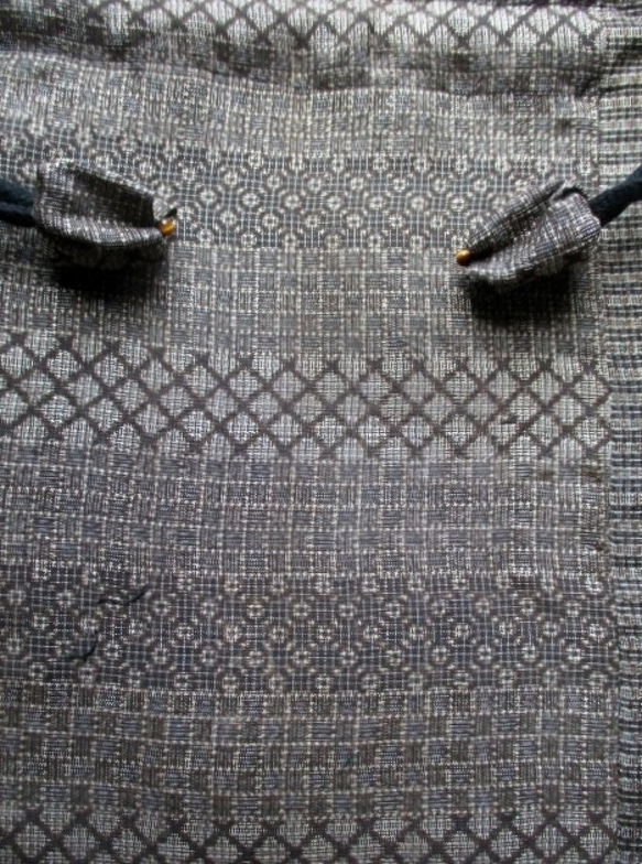 大島紬で作った巾着袋　３７８６ 7枚目の画像