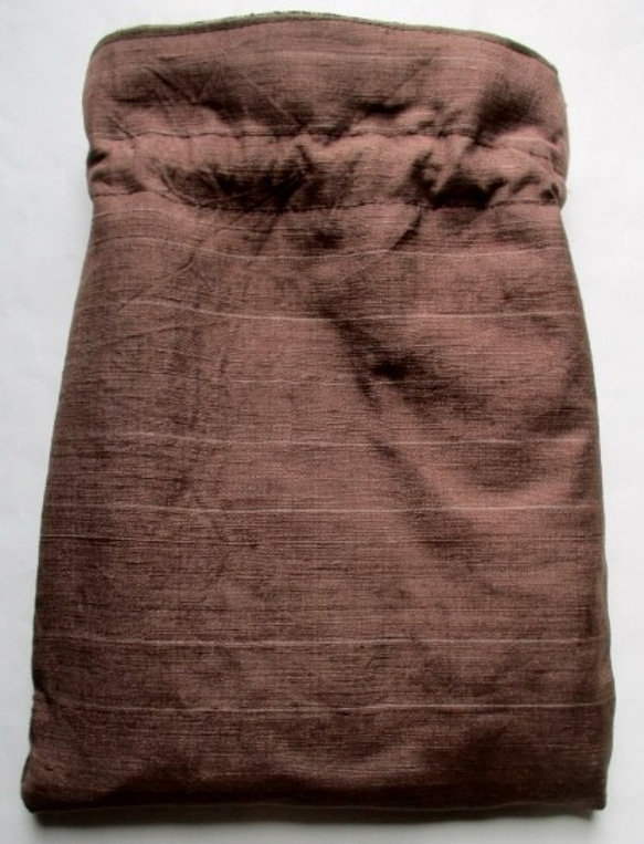 大島紬で作った巾着袋　３７８６ 8枚目の画像