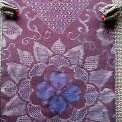 送料無料　大島紬で作った巾着袋　３９５２ 5枚目の画像