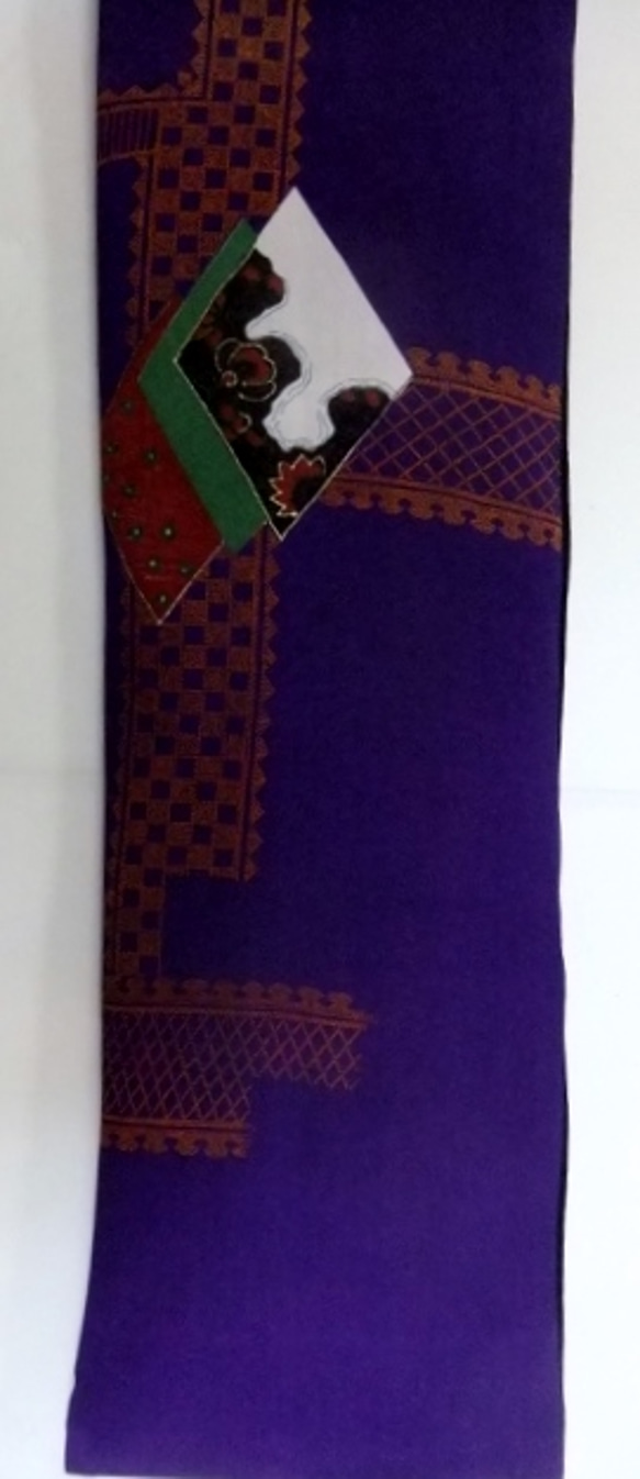 正絹の着物で作ったスカーフ　あ５０４ 5枚目の画像